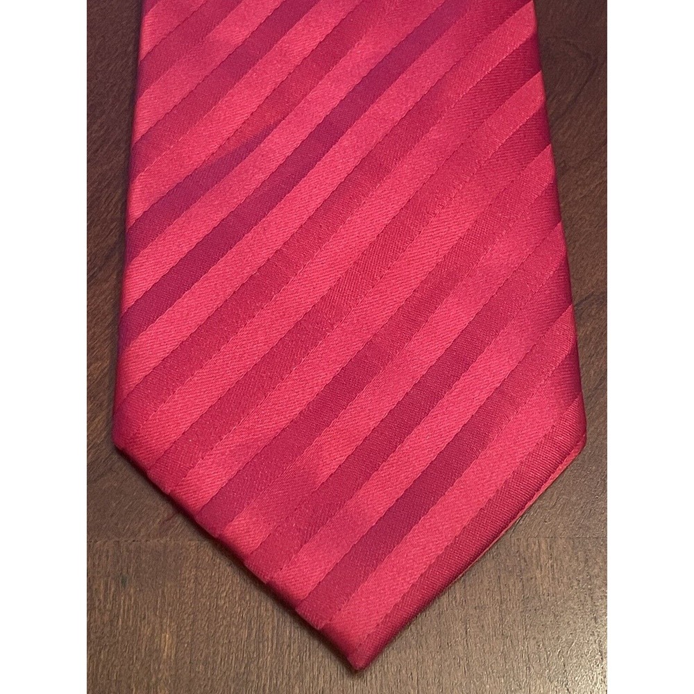 Puccini Hand Made Red 100% Microfiber Men’s Neck Tie Made In China